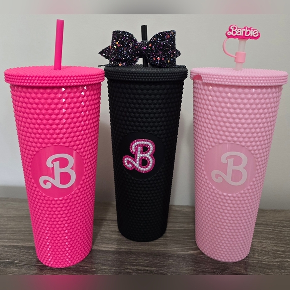 3 Acrylic Barbie Tumblers - Picture 1 of 2